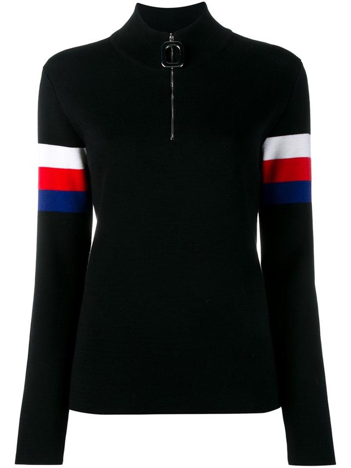 J.w.anderson Striped Sleeve Jumper, Women's, Size: Small, Black, Virgin Wool