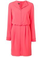 Emporio Armani V-neck Shift Dress - Pink