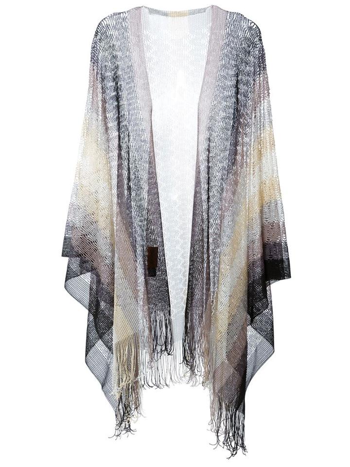 Missoni Fringed Knit Cape, Women's, Viscose