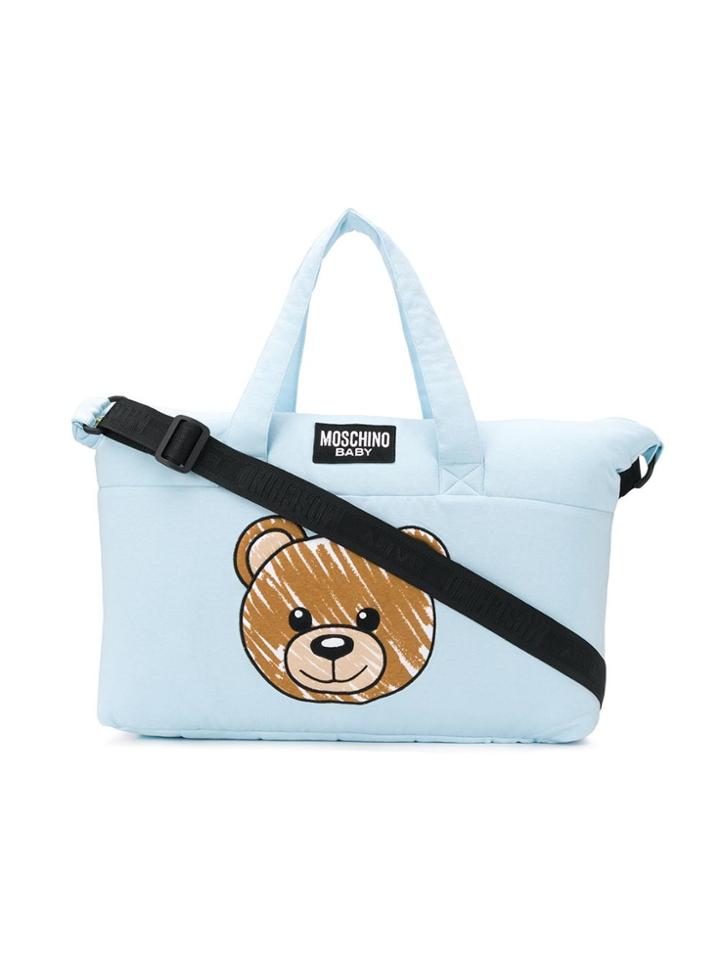 Moschino Kids Bear Print Changing Bag - Blue