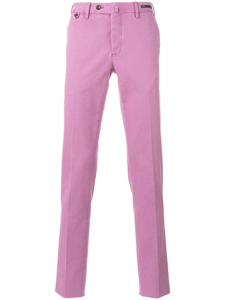 Pt01 Skinny Trousers, Men's, Size: 56, Pink/purple, Cotton/spandex/elastane