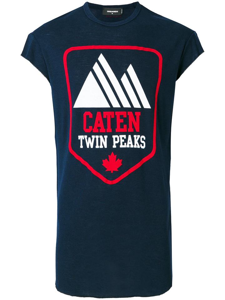 Dsquared2 - Mountain Print T-shirt - Men - Cotton - S, Blue, Cotton