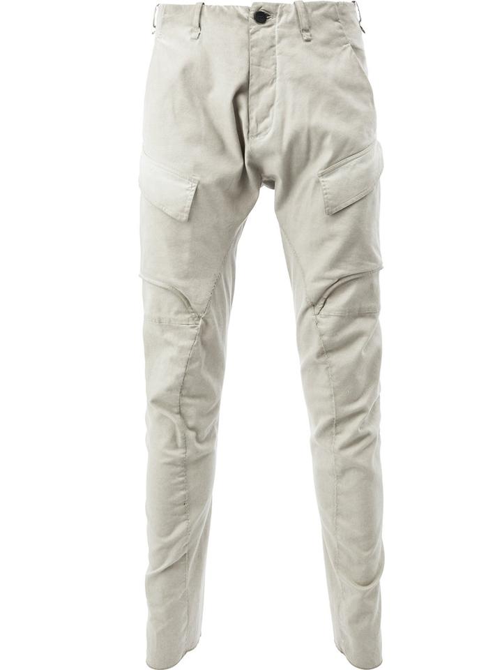 Masnada - Fitted Tapered Trousers - Men - Cotton/spandex/elastane - 46, Nude/neutrals, Cotton/spandex/elastane