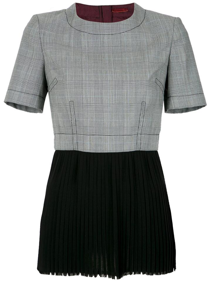 À La Garçonne Panelled Blouse - Grey