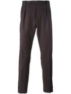 Al Duca D'aosta 1902 Tapered Pleat Detail Trousers - Pink & Purple