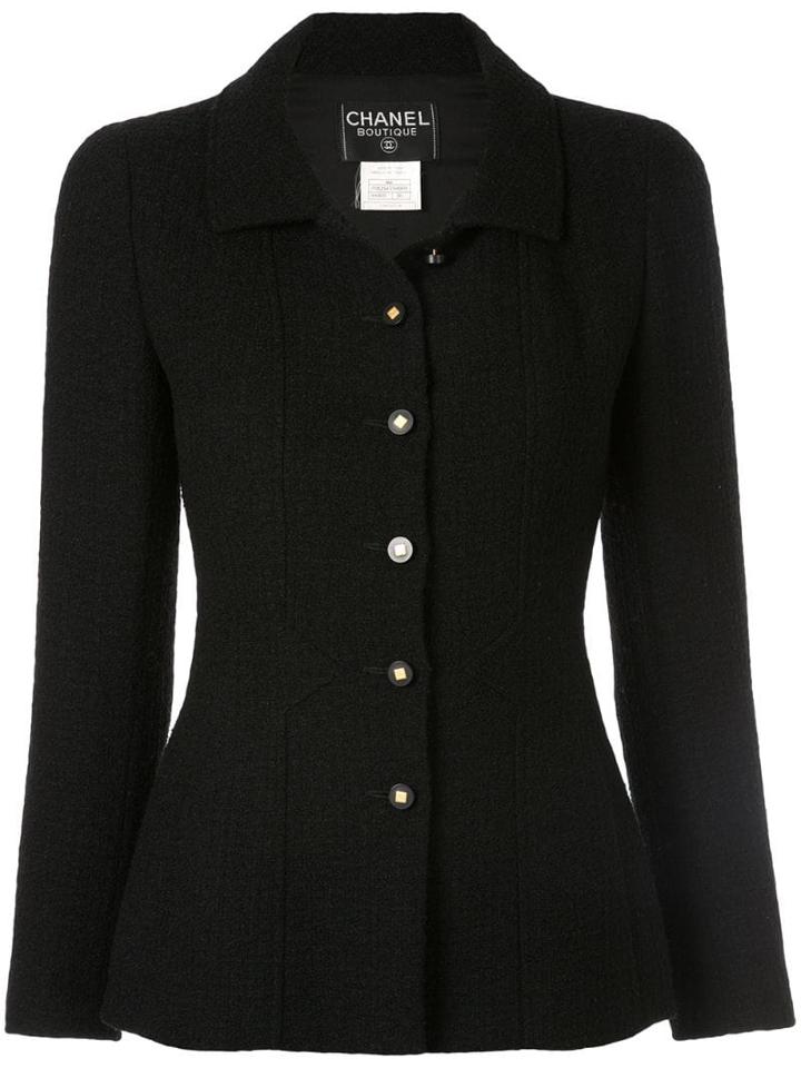 Chanel Pre-owned Structured Buttoned Jacket - Black