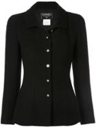 Chanel Pre-owned Structured Buttoned Jacket - Black
