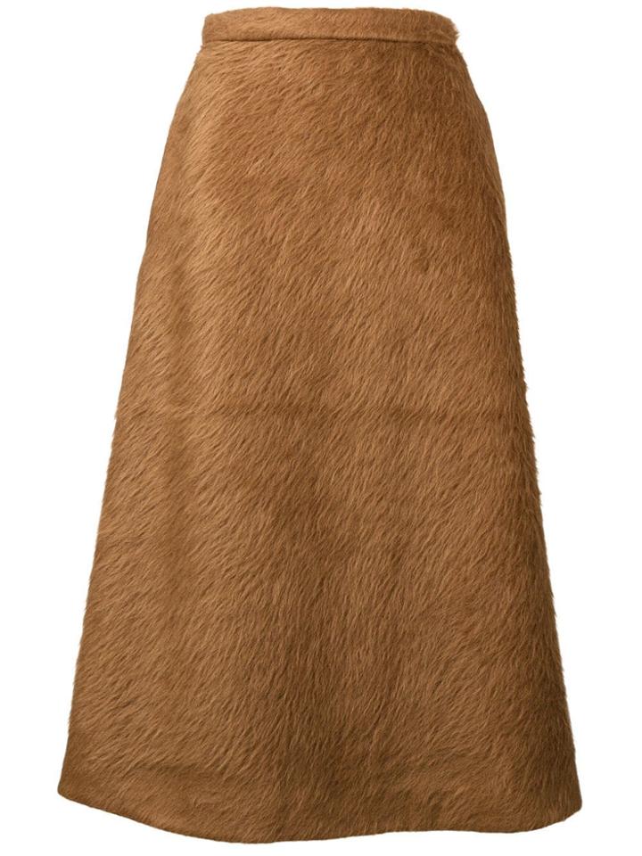 Rochas Textured Skirt - Brown