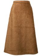 Rochas Textured Skirt - Brown