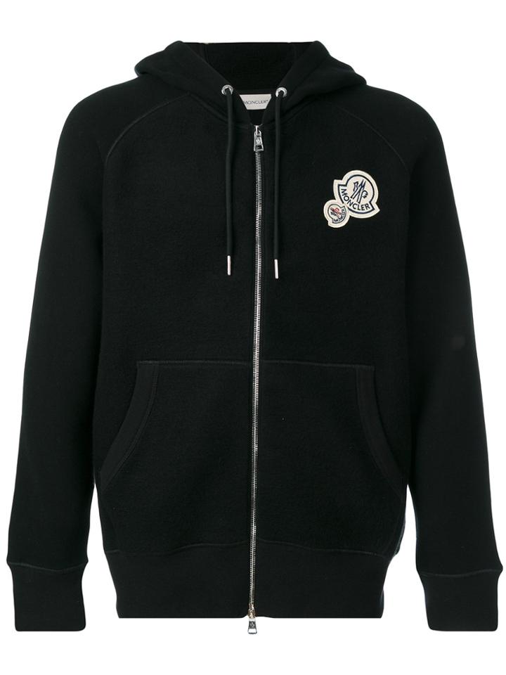 Moncler Hooded Zipped Bomber Jacket - Black