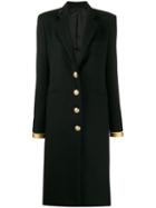 Paco Rabanne Gold-tone Trim Coat - Black
