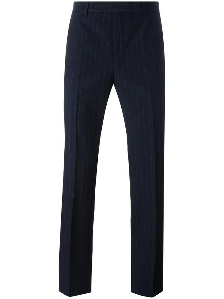 Raf Simons Flared Classic Trousers, Men's, Size: 50, Blue, Virgin Wool/cotton