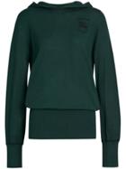 Burberry Embroidered Silk Cashmere Hoodie - Green