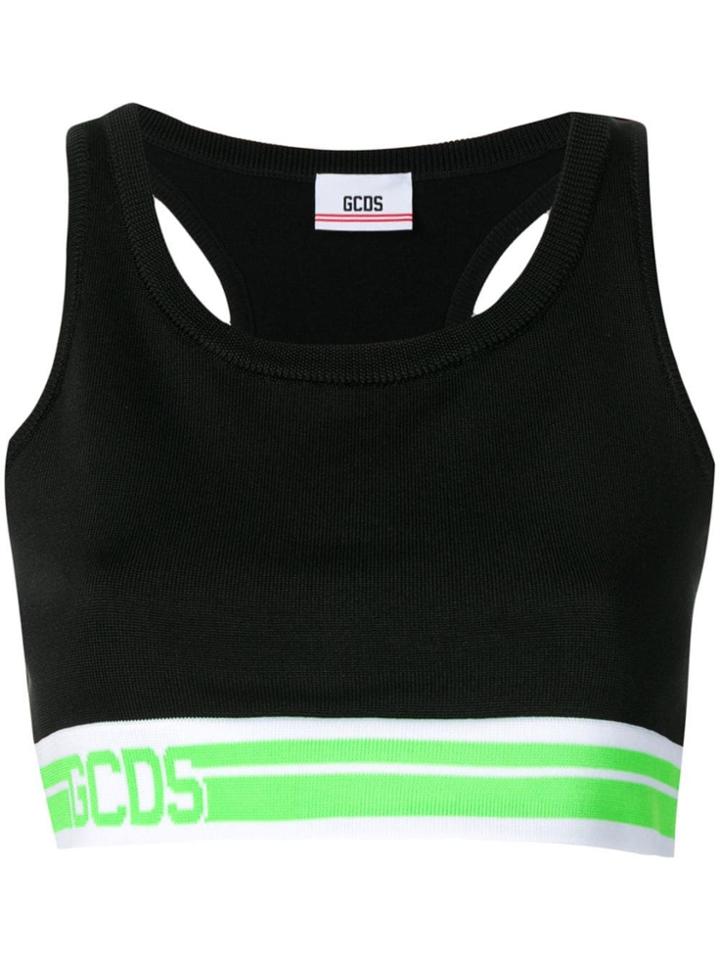 Gcds Cropped Bra Top - Black