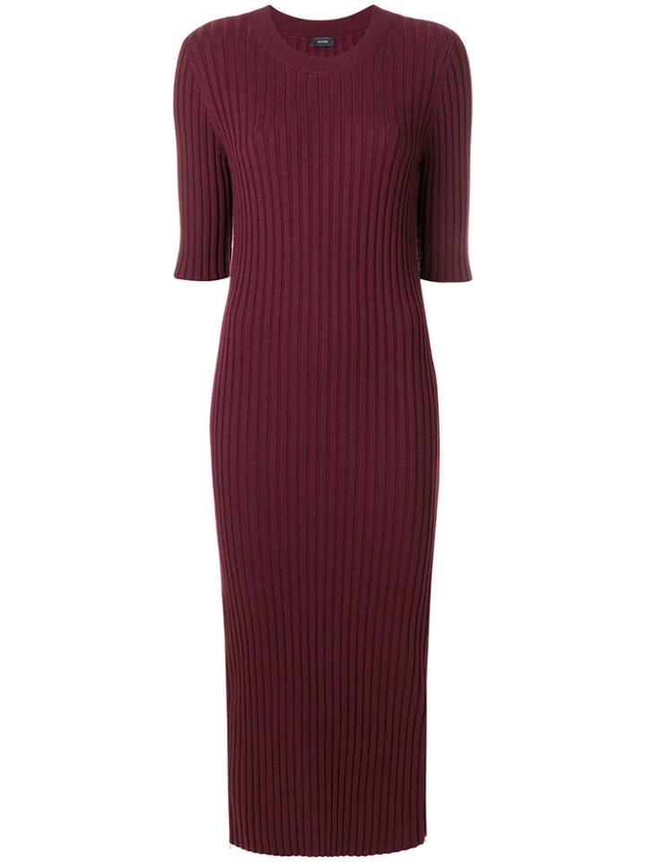 Joseph Ribbed-knit Dress - Pink & Purple