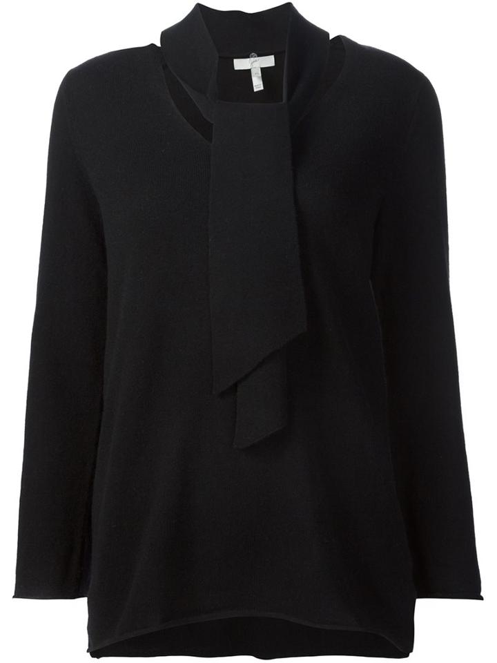Joie Scarf Collar Jumper, Women's, Size: Small, Black, Cashmere/wool
