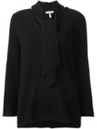 Joie Scarf Collar Jumper, Women's, Size: Small, Black, Cashmere/wool