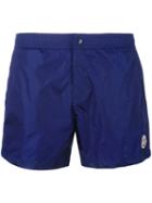 Moncler - Logo Plaque Swimming Trunks - Men - Polyamide/polyester - S, Blue, Polyamide/polyester