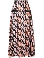 Layeur Pink Fitzgerald Pyjama Button Through Maxi Skirt