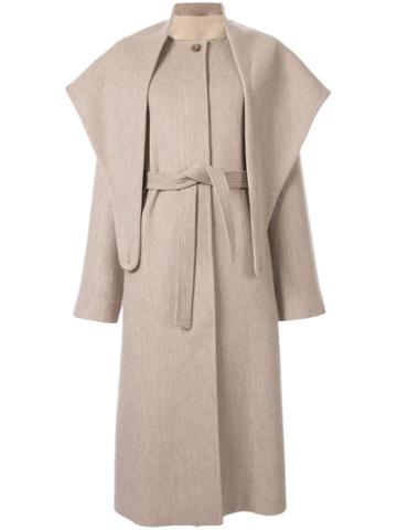 Le 17 Septembre Cape Detail Coat - Brown