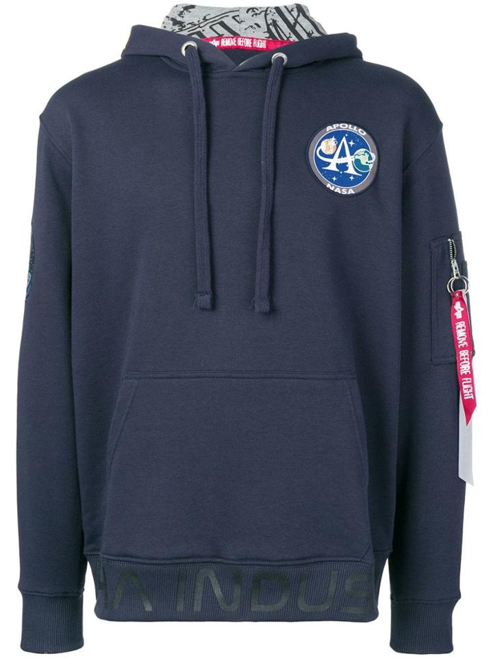 Alpha Industries Apollo Nasa Hoodie - Blue