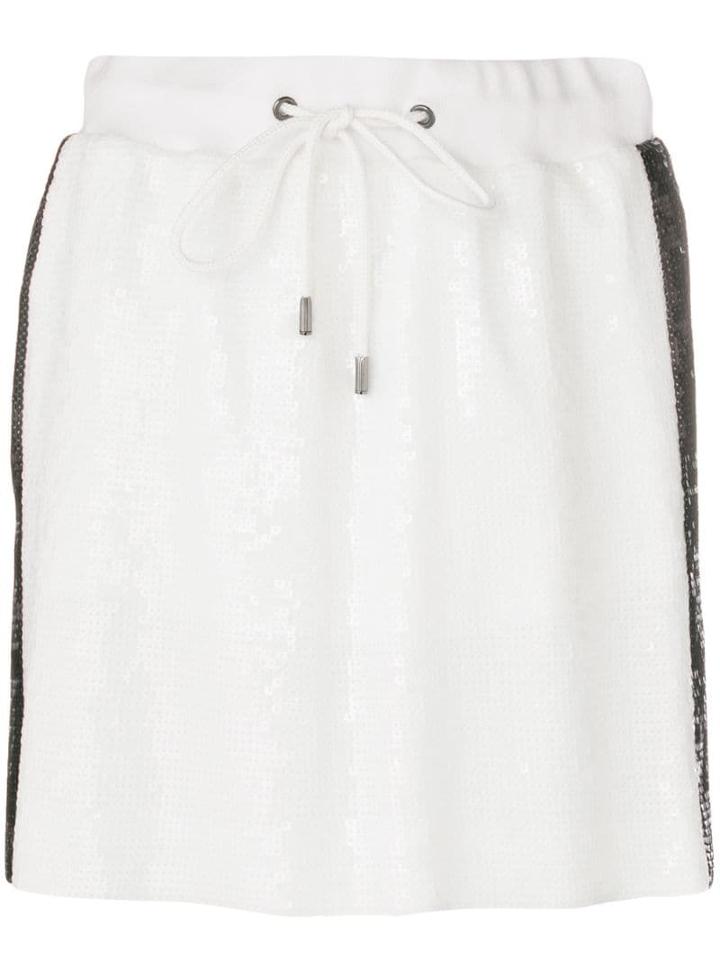 Alberta Ferretti Sequin Mini Skirt - White