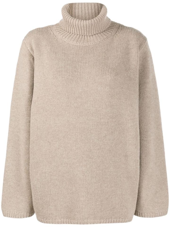 Toteme Cambridge Oversized Turtleneck Jumper - Neutrals