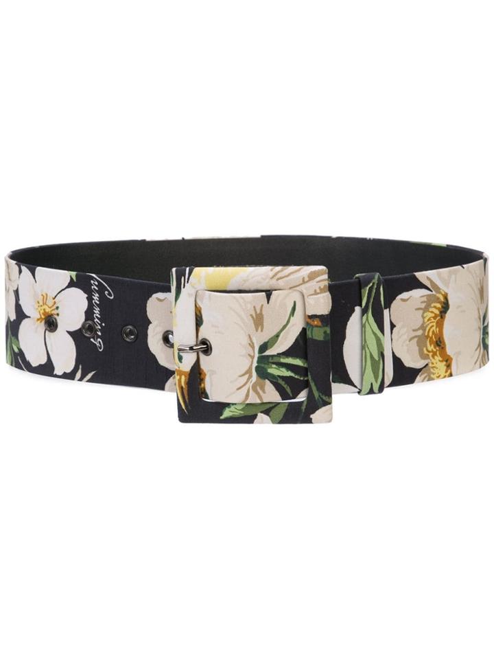 Carolina Herrera Floral Print Belt - Black