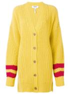Msgm Oversized Knitted Cardigan - Yellow
