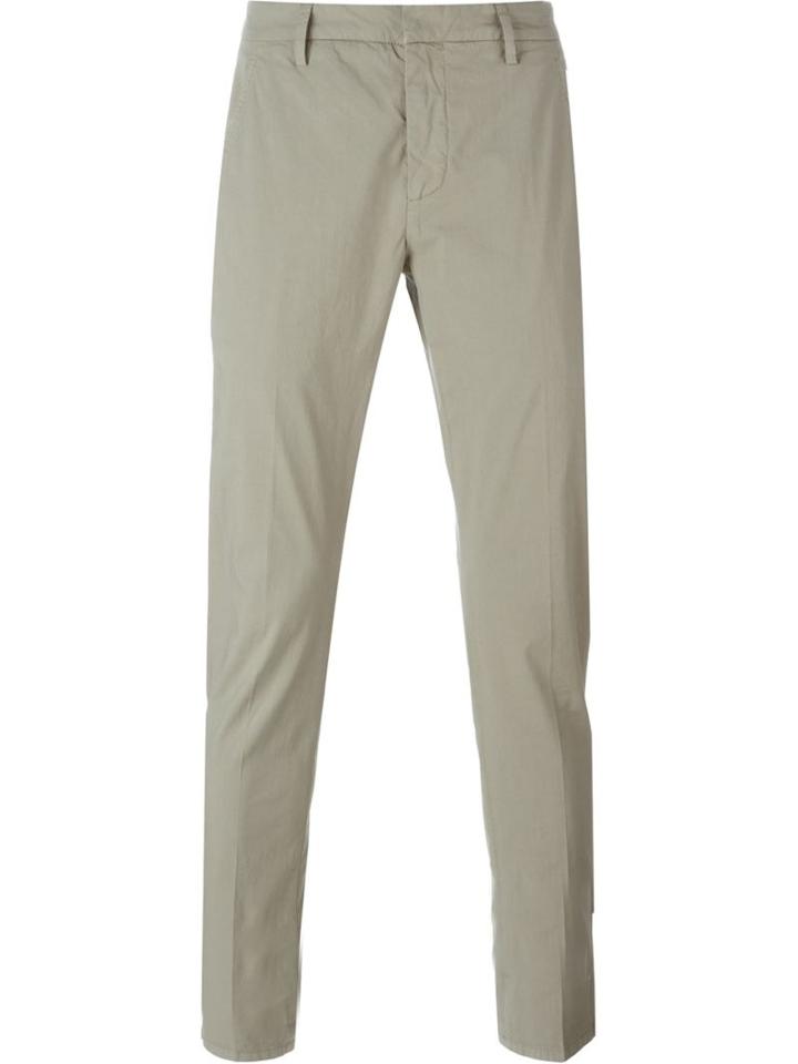 Dondup Slim Fit Chinos, Men's, Size: 30, Grey, Cotton/spandex/elastane