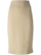 Givenchy High Waisted Pencil Skirt, Women's, Size: 38, Nude/neutrals, Silk/spandex/elastane/acetate/viscose