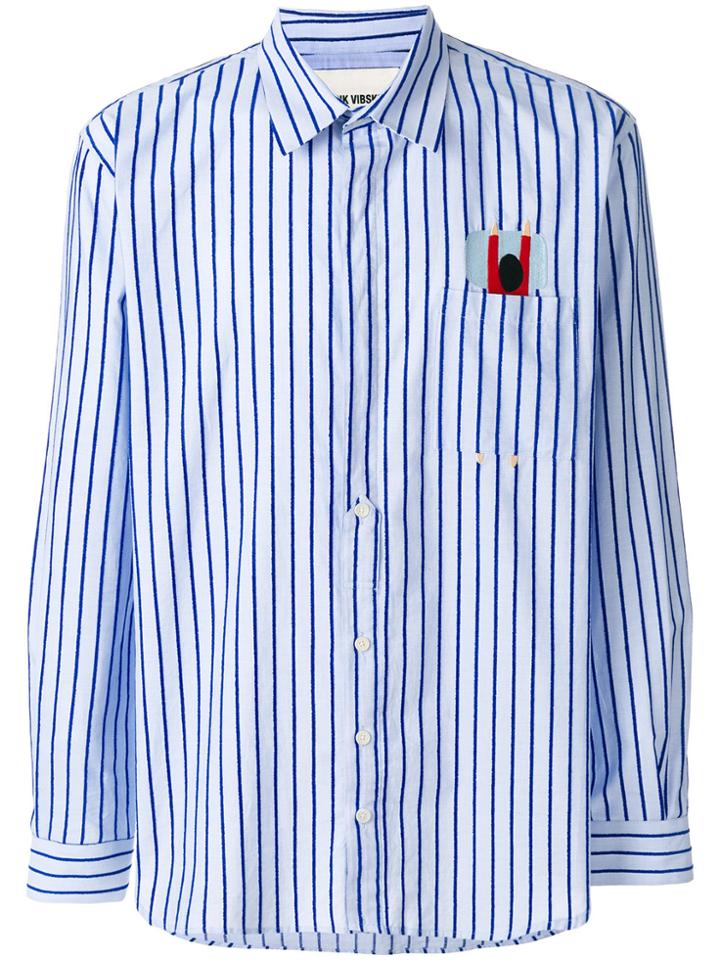 Henrik Vibskov Pillow Striped Shirt - Blue
