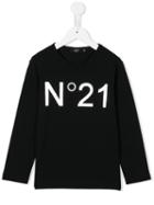 No21 Kids Logo Print T-shirt, Boy's, Size: 6 Yrs, Black
