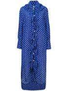 Marni Scribble Print Shirt Dress - Blue