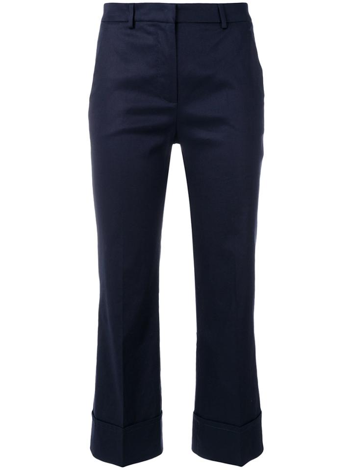 L'autre Chose Cropped High-rise Trousers - Blue