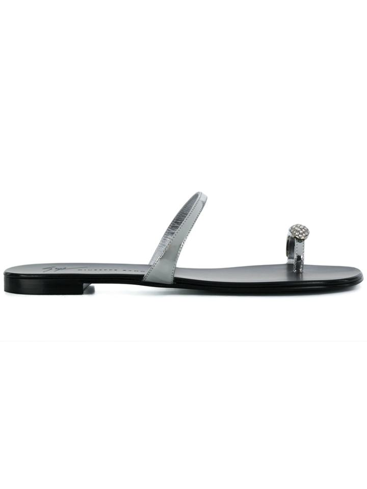Giuseppe Zanotti Design Ring Sandals - Black
