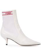 Fendi 45 Stretch Ankle Boots - White