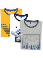 Armani Junior - Printed T-shirt - Kids - Cotton - 16 Yrs, Yellow/orange