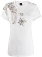 Pinko Crystal Stone Embellished T-shirt - White