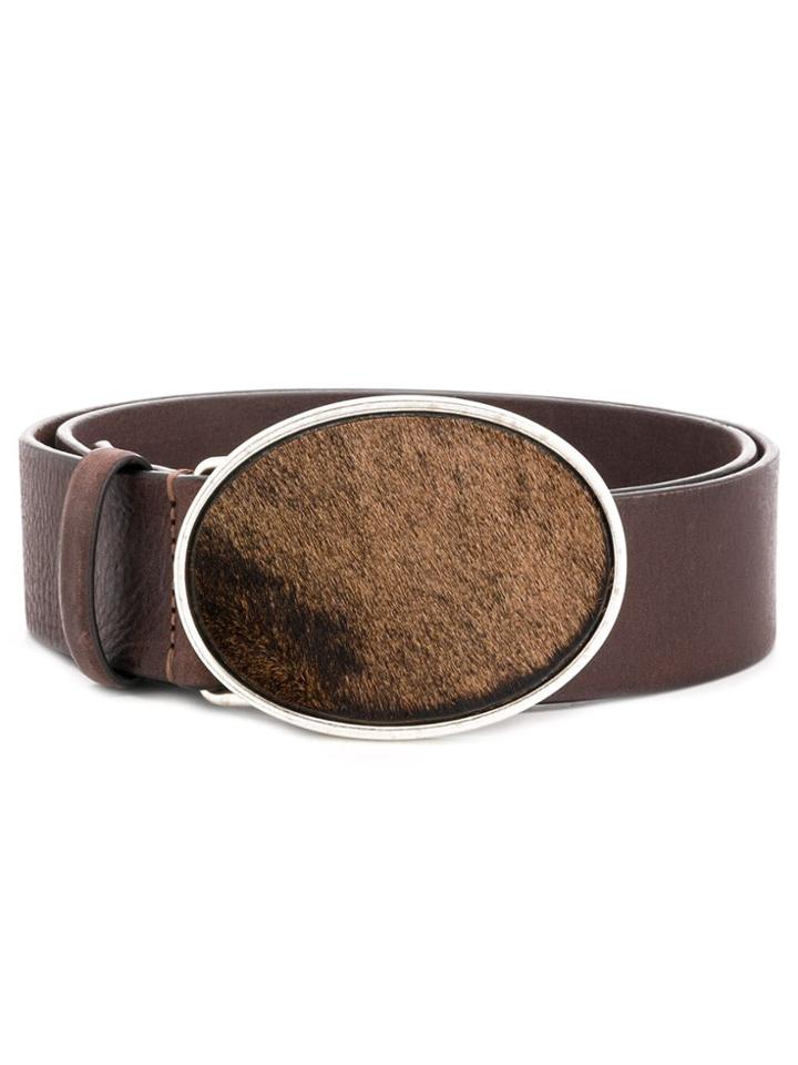 Just Cavalli Oval Buckled Belt - Brown