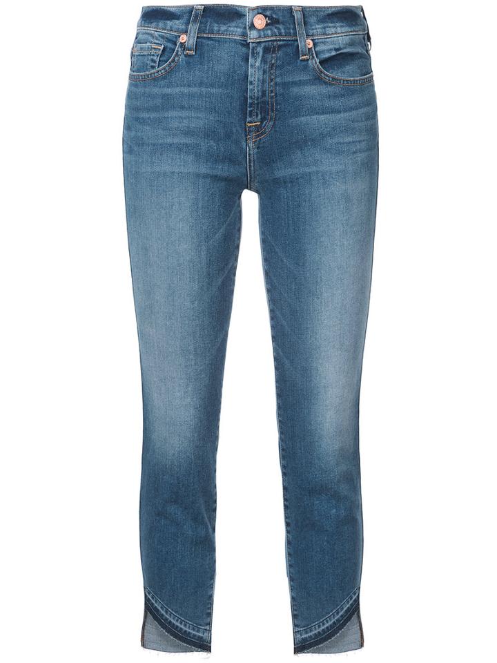 7 For All Mankind - Roxanne Skinny Jeans - Women - Cotton/spandex/elastane - 27, Blue, Cotton/spandex/elastane