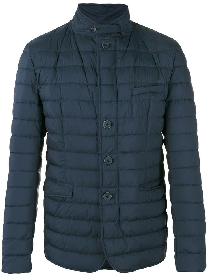 Herno - High Neck Padded Jacket - Men - Polyamide/polyester/polyurethane - 58, Blue, Polyamide/polyester/polyurethane
