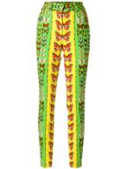 Versace Vintage Butterfly Printed Jeans - Green