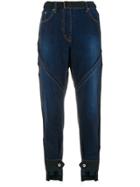 Sacai Belted Cropped Jeans - Blue