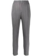 Pleats Please Issey Miyake Cropped Trousers - Grey