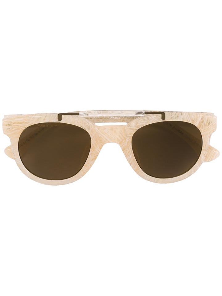 Linda Farrow Dries Van Noten By Linda Farrow Sunglasses - White