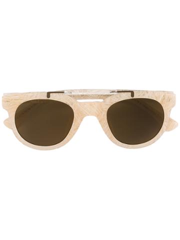 Linda Farrow Dries Van Noten By Linda Farrow Sunglasses - White