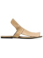 Gloria Coelho Leather Flat Sandals - Brown
