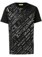 Versace Jeans Diagonal Logo Stripe T-shirt - Black