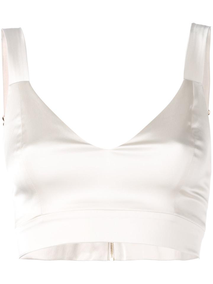 Murmur Zip Up Tank Top, Women's, Size: 38, Nude/neutrals, Spandex/elastane/acetate/polyimide